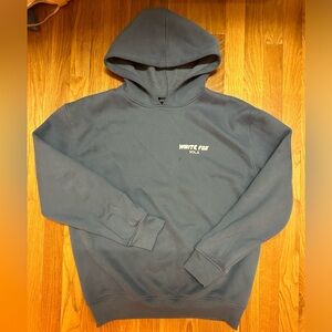 SOLD :( Navy White Fox Boutique Hoodie with White Puff Print